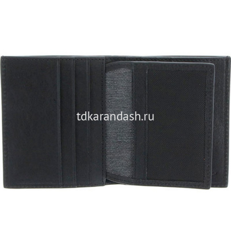 Чехол для кредитных карт "Black Square" 9х10х2см, 8 отделений, черный натуральная кожа PP1518B3R/N от магазина "Карандаш"