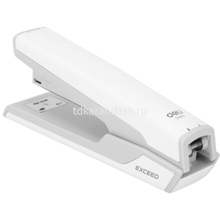 Степлер №24/6,26/6,26/8 25л "Exceed" глубина 55мм пластик, белый E0463WHITE от магазина "Карандаш"