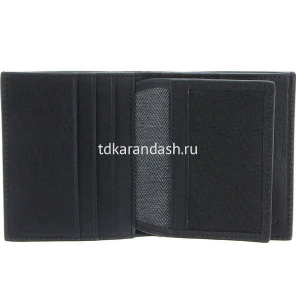 Чехол для кредитных карт "Black Square" 9х10х2см, 8 отделений, черный натуральная кожа PP1518B3R/N от магазина "Карандаш"