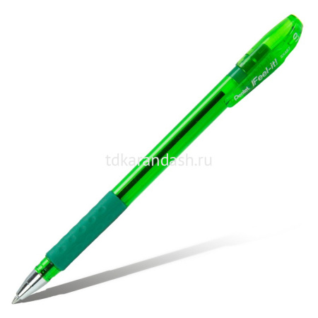 Ручка шариковая "Feel it!" 0,7мм зеленая металлический наконечник, 3-х гранная зона захвата BX487-D