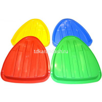 Санки-ледянки 44х34,5см "Ветерок" треугольные, пластик, цвет ассорти 10090201 от магазина "Карандаш"
