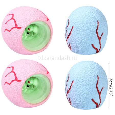 Игрушка-антистресс "Динозавр в яйце" 7х6см 3 цвета XF2029 от магазина "Карандаш"