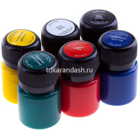 Краски акриловые 6 цветов 20мл матовые 143411020 от магазина "Карандаш"