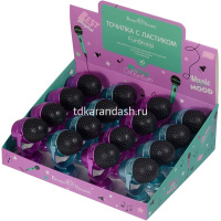 Точилка 1 отв. "Микрофон" с контейнером и ластиком, пластик, 2 вида 35-0041 от магазина "Карандаш"