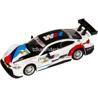 Машина "BMW M4" белая, инерционная, металл 17,5см (свет, звук, откр.двери) JB1251210 от магазина "Карандаш"