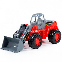 Трактор "Умелец-погрузчик" в сетке, пластик 24x11x11,5см 35400 от магазина "Карандаш"