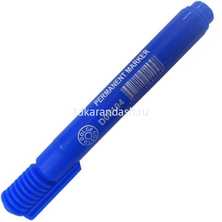 Маркер перманентный синий, пулевидный наконечник, толщина линии 2-5мм 123/285194