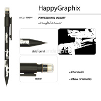 Карандаш механический 0,7мм "HappyGraphix.RAP" с ластиком, пластик 21-0042/04 от магазина "Карандаш"