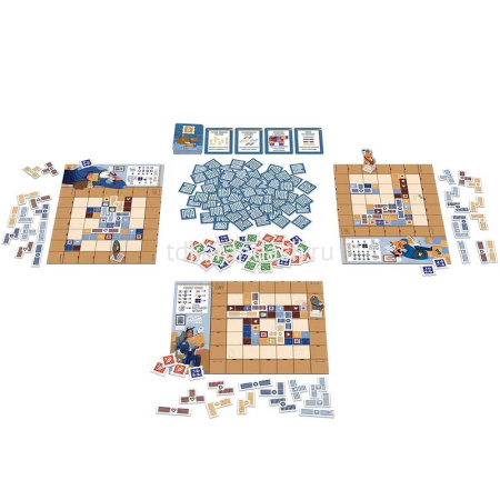 Игра настольная "Почта" 25х25см (4 планшета, 232 жетона, 4 фишки, 4 подставки) 915752 от магазина "Карандаш"