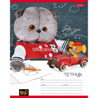 Тетрадь А5 24л клетка "Кот Басик" на скобе 5 дизайнов 24Т5В1/068818 от магазина "Карандаш"