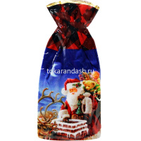 Мешок для подарков Дед Мороз/Снеговик 32х14,5см 2 вида Y10009-24 от магазина "Карандаш"