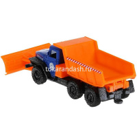 Машина "Урал. Снегоуборочный" инерционный, металл 12см (открываются двери, двигается ковш) от магазина "Карандаш"