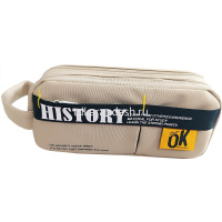 Пенал "History" 22х10х7см прямоугольный, 2 отделения, 1 карман, текстиль, с ручкой, 3 цвета 11647-24 от магазина "Карандаш"