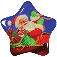 Магнит "Новогодний" 6см акрил 6 видов Y1296-14/CH021895 от магазина "Карандаш"