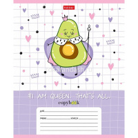 Тетрадь А5 12л линия "Веселые Авокадики" на скобе 5 дизайнов 12Т5В2/067637 от магазина "Карандаш"