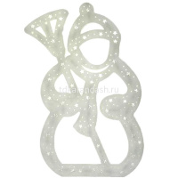 Эл/панно Снеговик 41,5см разноцветное, светодиодное, прозрачный провод, 1 режим Y1435-14 от магазина "Карандаш"