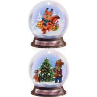 Подвеска с предсказанием "Снежный шар" 100х85мм под скретч слоем, картон НУ-5971 от магазина "Карандаш"