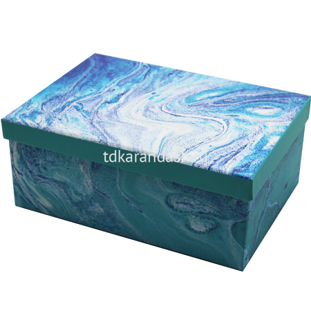Коробка подарочная "Голубые волны" 21х15х8,5см, картон SK2961