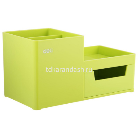 Подставка-органайзер "Rio" 17,5x9x9,2см 4 отделения, пластик, зеленая EZ25150 от магазина "Карандаш"