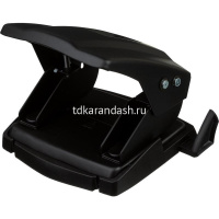 Дырокол "Essentials Metal" 30л 2-отв, d-5,5мм, с линейкой, металл, черный 403411 от магазина "Карандаш"