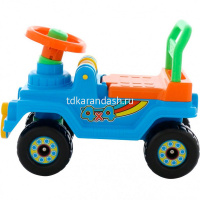 Каталка-автомобиль "Джип 4х4" 53х27х41см голубой, пластик 71781 от магазина "Карандаш"