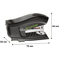 Степлер №24/6,26/6 15л "Greenlogic Half Strip" глубина 28мм, со встроенным антистеплером, черный от магазина "Карандаш"