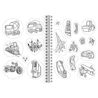 Раскраска-стикербук "Для мальчиков" А5 на спирали 12стр. 12 наклеек 12Р5нгр_32169/090287 от магазина "Карандаш"