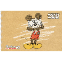 Альбом для рисования А4 40л "Микки Маус" на спирали, перфорация на отрыв 40А4Всп/055156 от магазина "Карандаш"