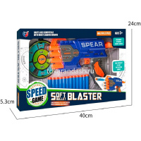 Бластер 26х15см с мягкими пулями 7см 12шт, пластик (мишень) LT391241 от магазина "Карандаш"
