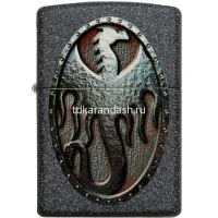 Зажигалка "Metal Dragon Shield Design" 38x13x57мм латунь/сталь, серая, матовая 49072/58599 от магазина "Карандаш"