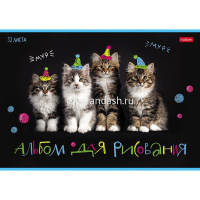 Альбом для рисования А4 32л "МУРчат Коты" на скобе 5 дизайнов 32А4В/074717 от магазина "Карандаш"