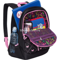 Рюкзак 29х40х20см, 660гр, 2 отделения, 2 кармана, черный RD-041-4/1 от магазина "Карандаш"