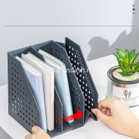 Лоток д/бумаг вертикальный 3 отделения 200х150х180мм сборный черный, пластик 79003Black от магазина "Карандаш"