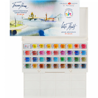 Краски акварельные 36 цветов "Белые ночи" 2,5мл кюветы с палитрой в картонной упаковке 1942258 от магазина "Карандаш"