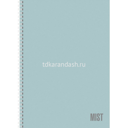 Тетрадь А4 80л клетка "Mist" на спирали, перфорация на отрыв, ламинация Soft-touch 2 дизайна от магазина "Карандаш"