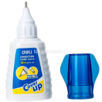 Корректирующая жидкость "Deli" 18мл 2 в 1 с кисточкой и метал. наконечником EH10310 от магазина "Карандаш"