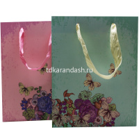 Пакет подарочный "Бабочки" 40х30х12см 4 цвета 11552-24 от магазина "Карандаш"