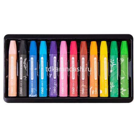 Пастель масляная 12 цветов "Color Emotion" шестигранный корпус, картон EC20100 от магазина "Карандаш"