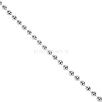 Бусы Шары 7,5мм 5м серебро Y6604-18 от магазина "Карандаш"