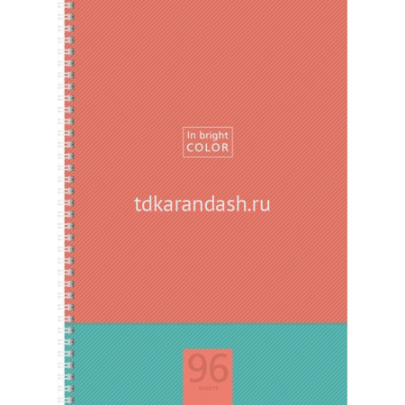 Тетрадь А4 96л клетка "В ярком цвете" на спирали 4 дизайна 96Т4тВ1гр/066118 от магазина "Карандаш"