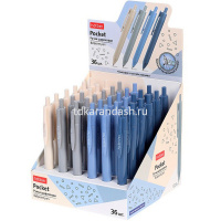 Ручка шариковая мини "Pocket" 0,7мм синяя, автомат, круглый корпус, ассорти BP_087123 от магазина "Карандаш"