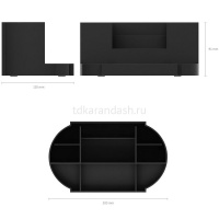 Подставка-органайзер "Виктория" 20х12х9см 9 отделений, пластик, чёрная 19794 от магазина "Карандаш"