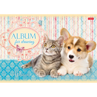 Альбом для рисования А4 40л "Маленькие друзья" на скобе 5 дизайнов 40А4В/004128 от магазина "Карандаш"