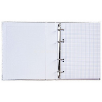 Тетрадь на кольцах А5 120л клетка серебро бумвинил металлик 120ТК5В1_03426/070804 от магазина "Карандаш"