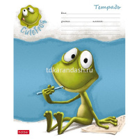 Тетрадь А5 12л клетка "Лягушонок Ден" на скобе тиснение 5 дизайнов 12Т5тВ1/080083 от магазина "Карандаш"