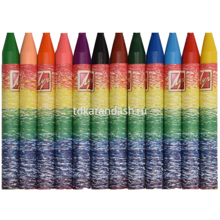Мелки восковые 12 цветов на масляной основе"Фантазия" 25С 1520-08 от магазина "Карандаш"