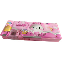 Пенал "Cute" 24х9х3,5см с точилкой, на магните, пластик, 2 отделения, 4 цвета 11663-24 от магазина "Карандаш"