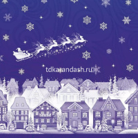 Наклейка "Снежный город" 2 листа 66,5х47см двусторонняя, светится в темноте 88.995 от магазина "Карандаш"
