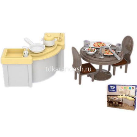 Набор мебели "Уютный домик. Кухня" 20х6х16см 39 предметов пластик 176027