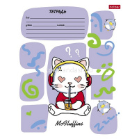 Тетрадь А5 24л клетка "Мак Флаффинс" на скобе 5 дизайнов 24Т5В1/091482 от магазина "Карандаш"